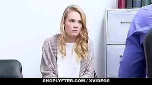 blonde young stepdaughter natalie knight and big tits stepmom kylie kingston caught shoplifting and banged by officer