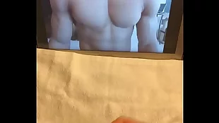 jerking off to my muscle god college roommate
