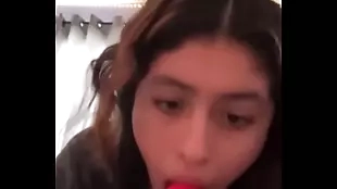 valeria gives a blowjob on a toy