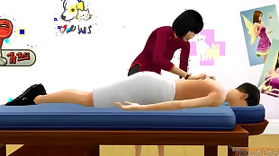 asian mom massages her virgin son who turns into sex to help him to see what it's like to have sex with a woman