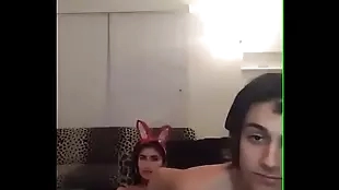 bunny girl fucks her boyfriend on cam