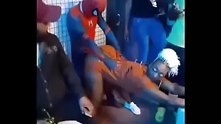 african spiderman in the club