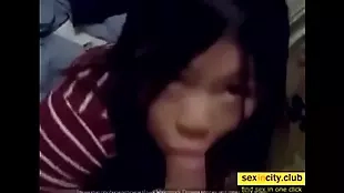 asian teen girl swallows like she was trained