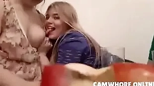 girl sucking on her friends tit on ameporn