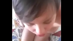 cute girl gets a huge load on her face